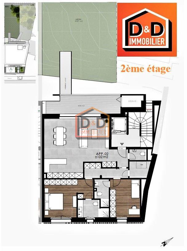 Appartement à Luxembourg-Neudorf, 110 m², 2 chambres, 1 083 069 €