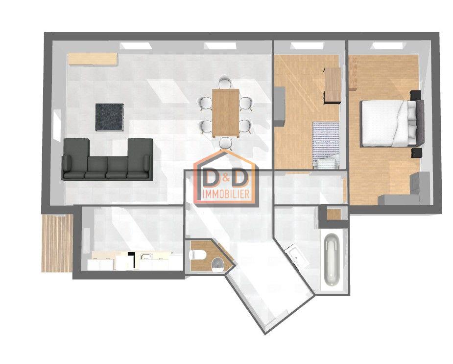Appartement à Howald, 100 m², 2 chambres, 1 salle de bain, 1 garage, 1 700 €/mois