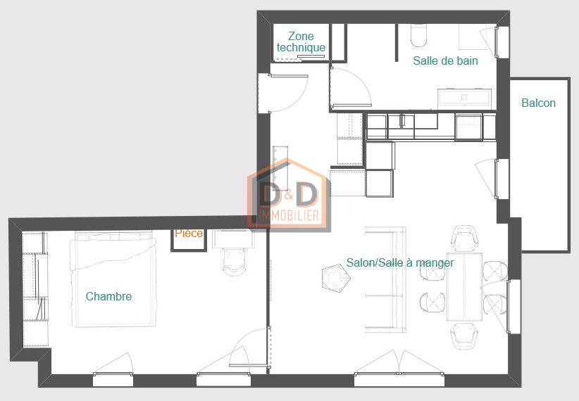 Appartement à Mamer, 50 m², 1 chambre, 1 500 €/mois