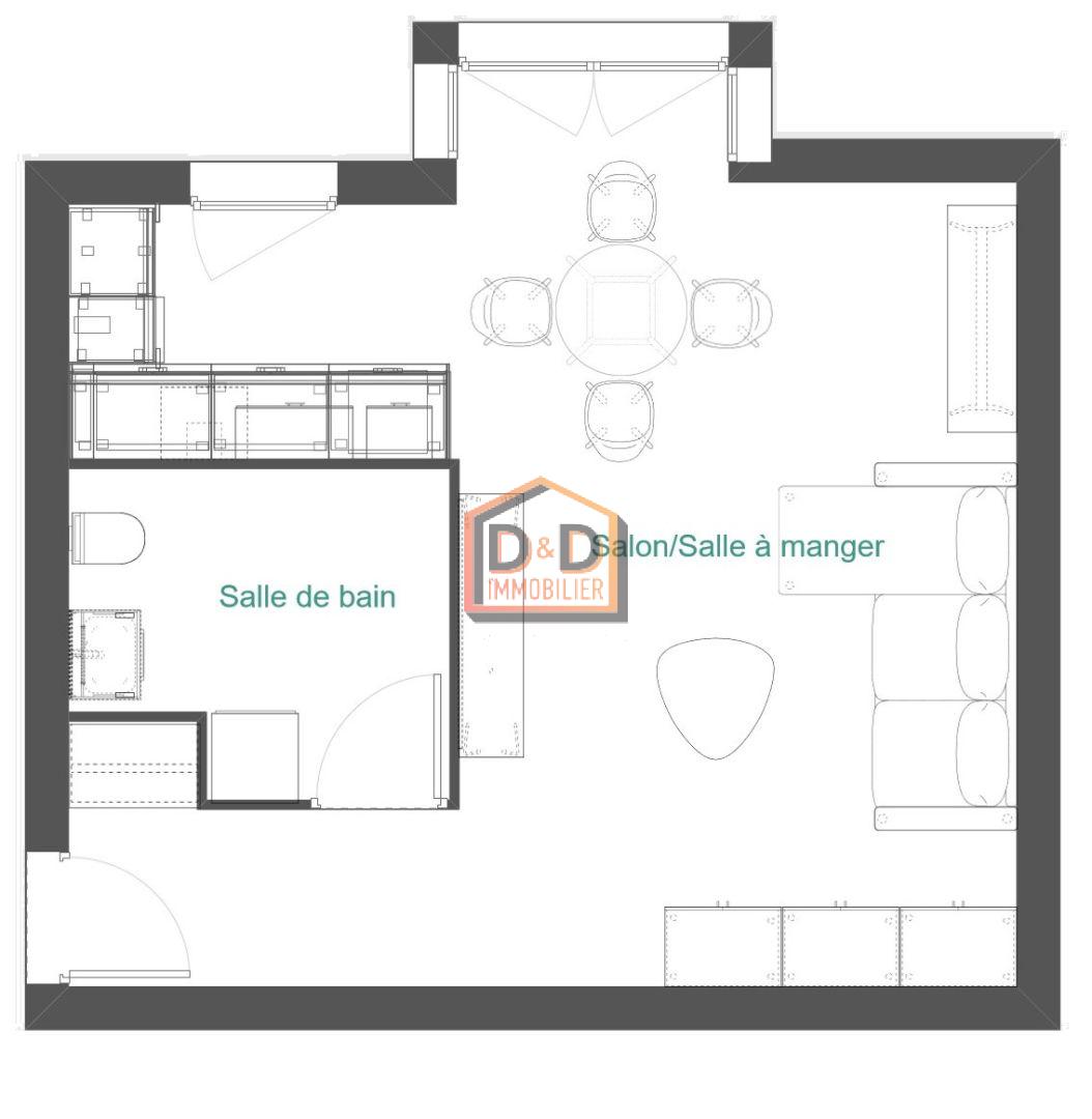 Appartement à Schifflange, 37 m², 1 salle de bain, 950 €/mois