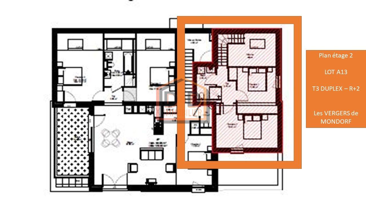 Appartement à mondorf, 70,79 m², 2 chambres, 1 salle de bain, 1 300 €/mois