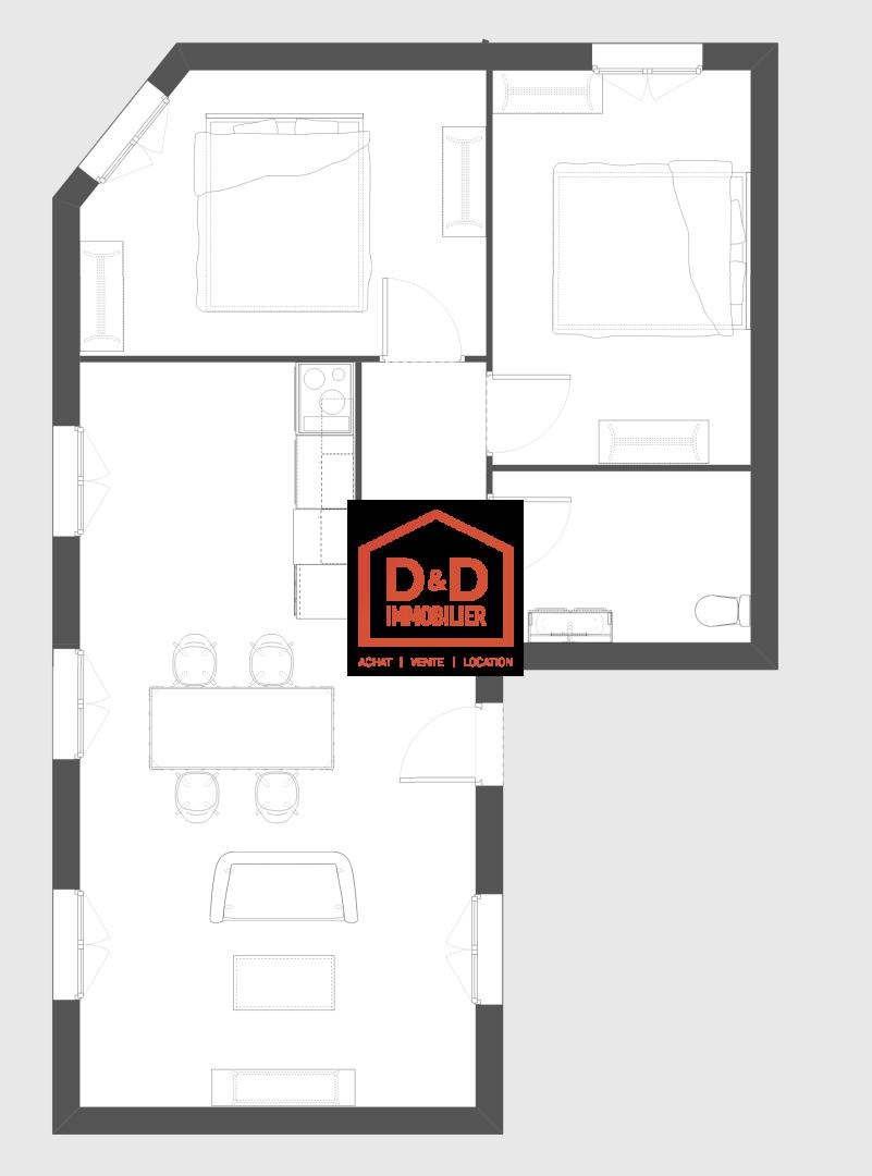 Appartement à Schifflange, 80 m², 2 chambres, 1 400 €/mois