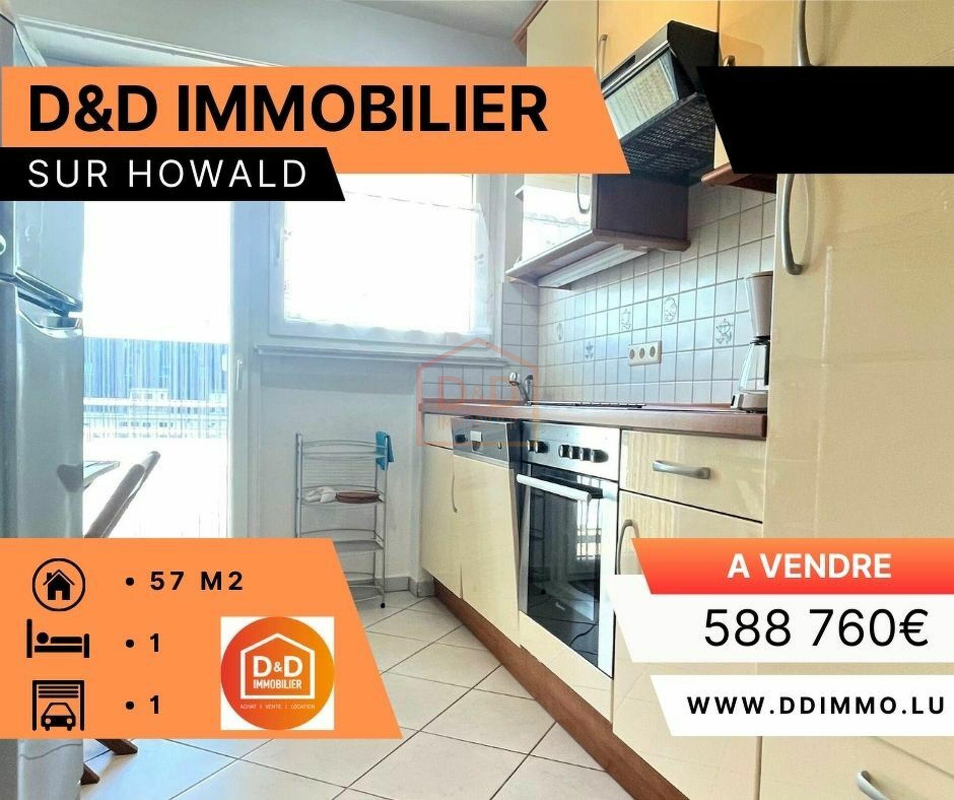 Appartement à Howald, 57 m², 1 chambre, 1 garage, 588 760 €