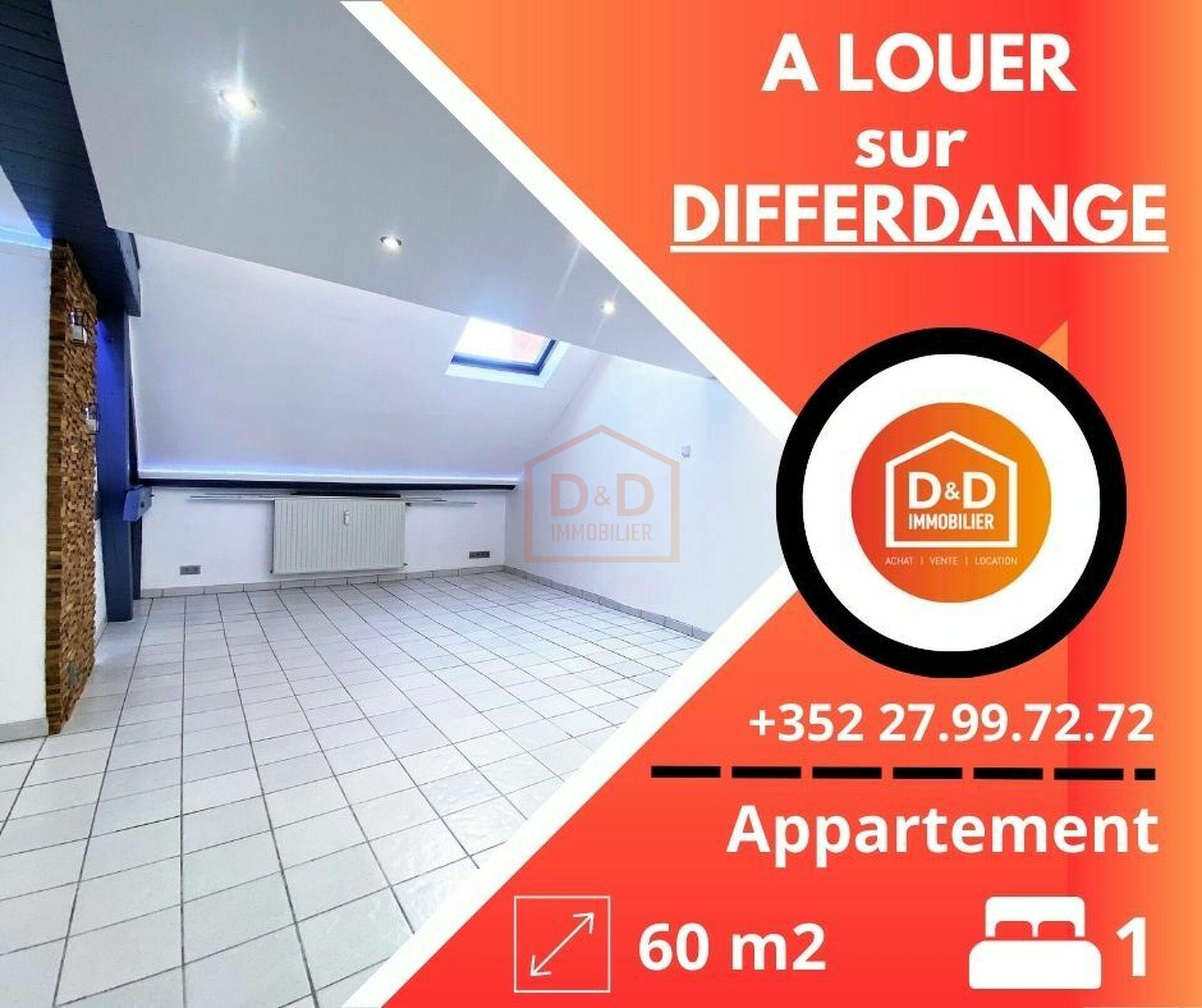 Appartement à Differdange, 60 m², 1 chambre, 1 salle de bain, 1 350 €/mois